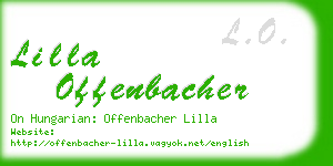 lilla offenbacher business card